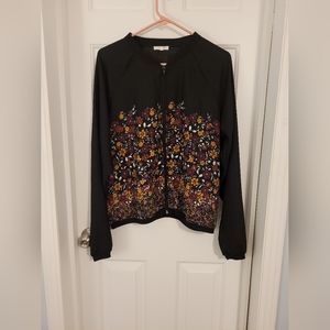 Semi-Sheer Maurices Floral Bomber Jacket